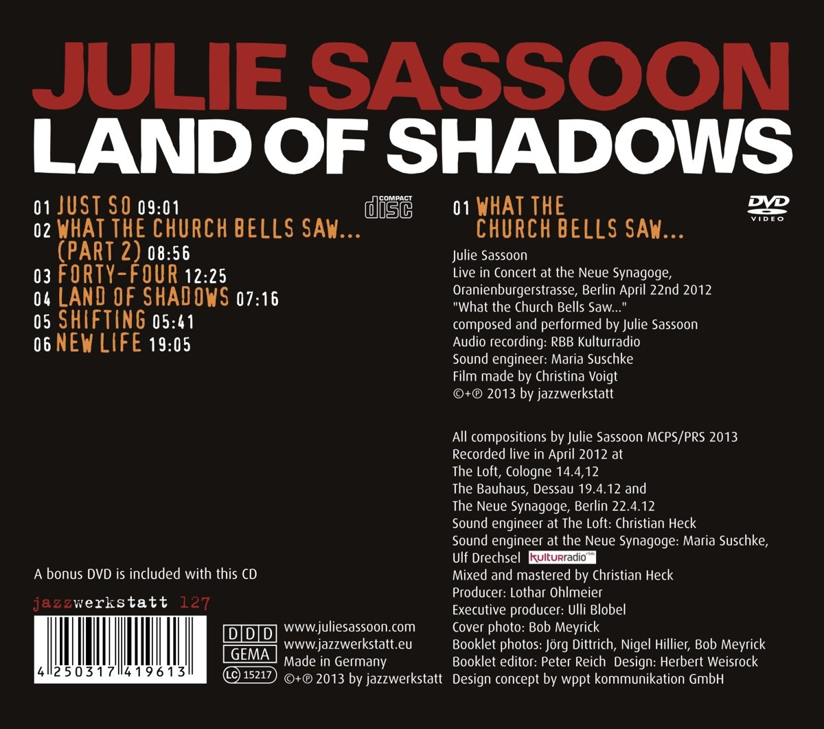 Julie Sassoon, Land Of Shadows, Jazzwerkstatt ‎127, Piano solo, Recorded live, LOFT, Christian Heck
